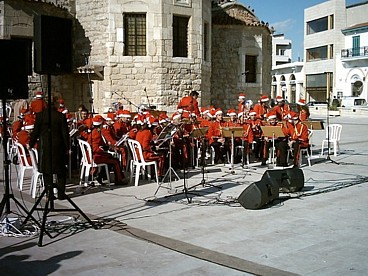 larnaca municipal band playing Christmas carols