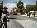 The Larnaka municipal band marches for a national holiday