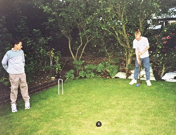 Croquet on a green lawn, not in Cyprus but UK