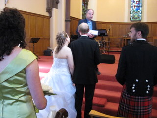 Daniel and Becky's wedding ceremony