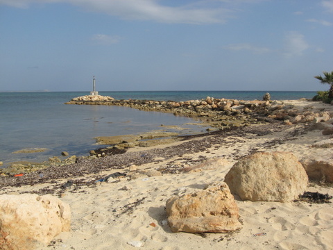 a beach where we went for a walk