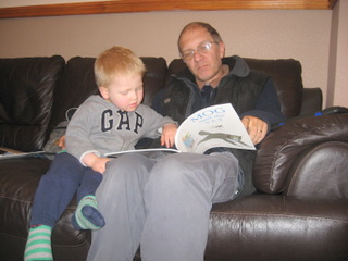 Richard reading to David