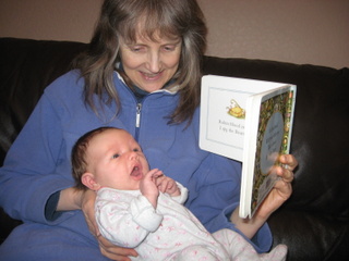Sue reading to Esther