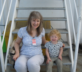 Sue and Esther on the Logos Hope