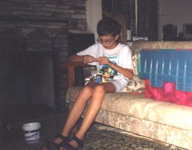 Tim building with lego, 1999
