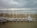 Larnaka beach looking empty in December