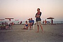 the sun sets over McKenzy beach after an inter-church picnic