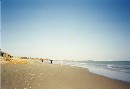 flying kites on the beach in Cyprus in December