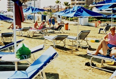 Larnaka beach in October