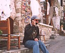 Richard in Lefkara town in Cyprus