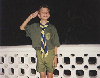 Tim in Cub uniform